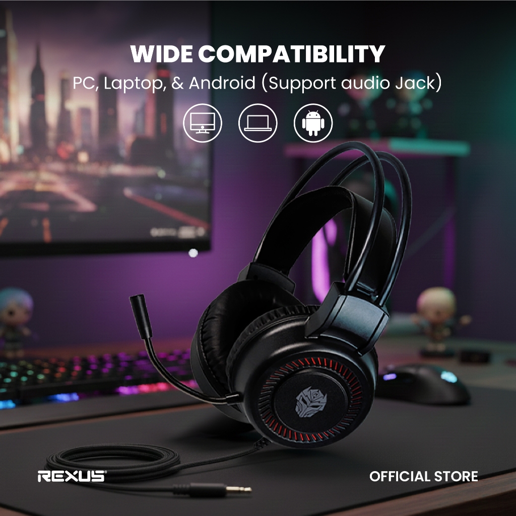 Rexus Headset Gaming Vonix F27 / F-27 Free Splitter (3)