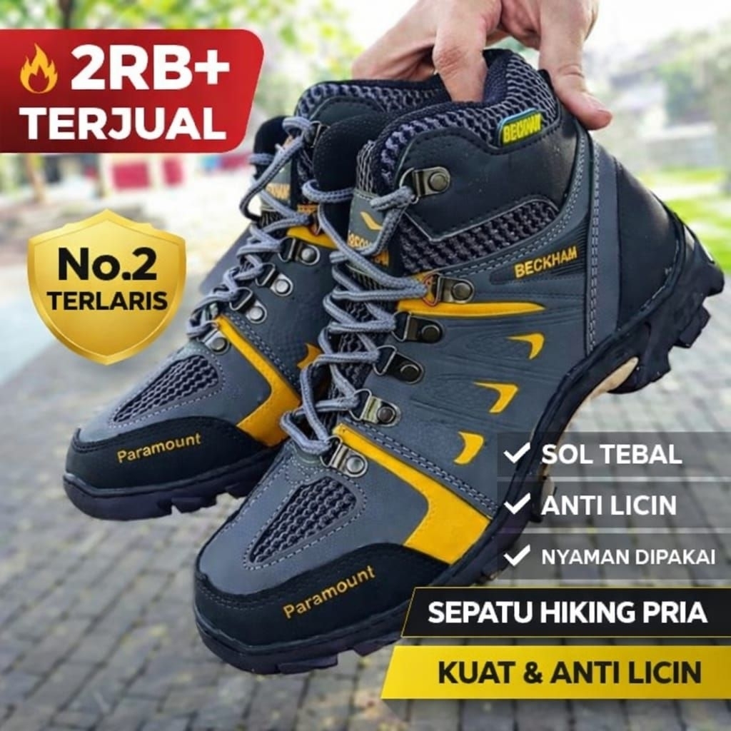 Jual Sepatu Gunung Pria Hiking Outdoor Anti Slip Sepatu Tracking Pria ...