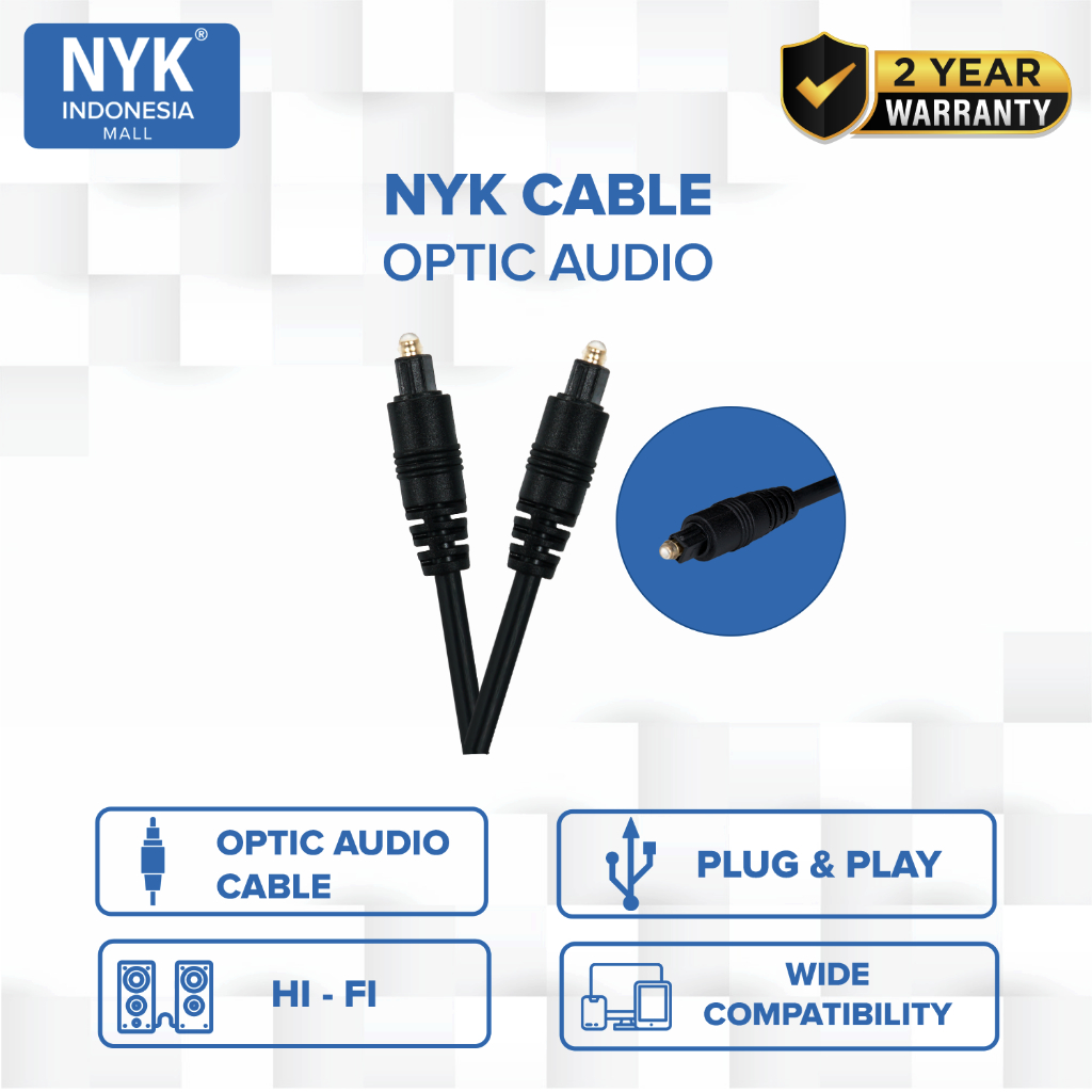 NYK Kabel Optic Audio TV Fiber Optik Hi-Fi WIde Compatibilty COD