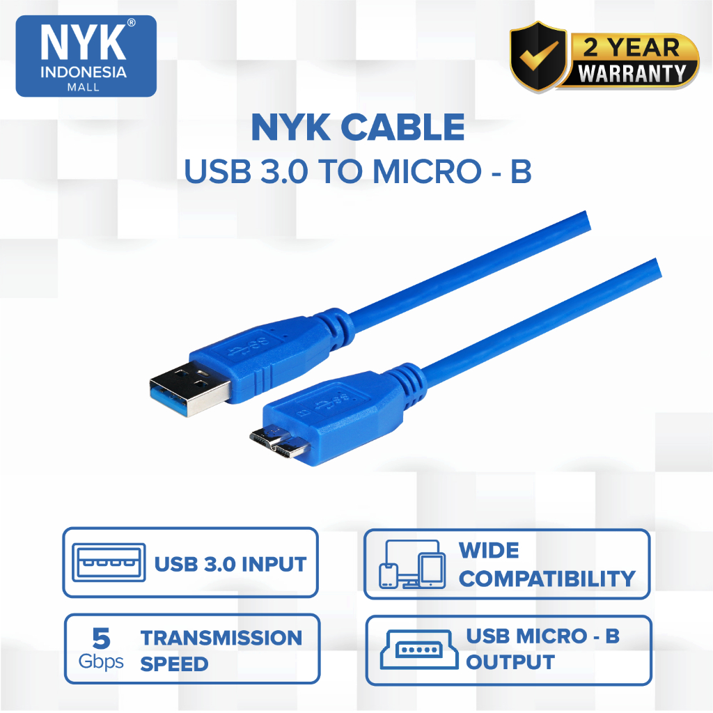NYK Kabel Usb to Micro B USB Cable V3.0 COD