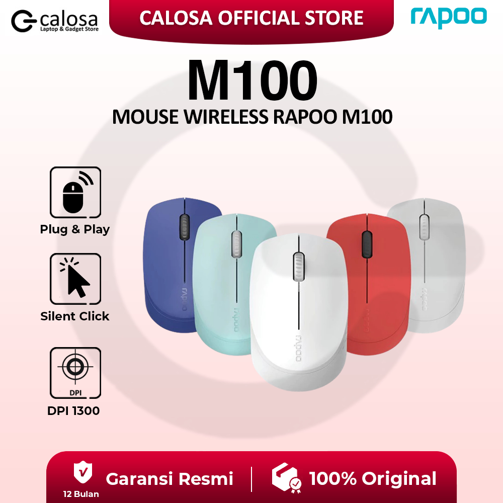 Jual Mouse Rapoo M100 Bluetooth Wireless Silent Click Stabil ...