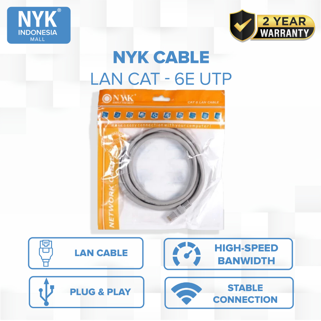 NYK Kabel Lan Cat 6 RJ45 Ukuran Panjang 20 Meter COD (4)