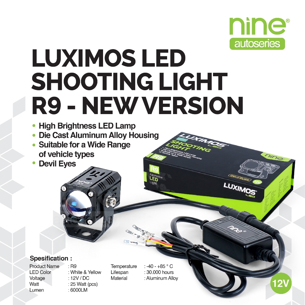 Jual LUXIMOS Lampu Tembak Sorot 50 Watt LED Putih Kuning Devil Eye Anti ...