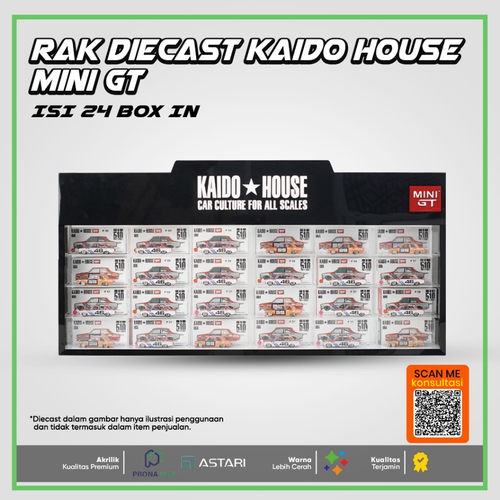 Jual Rak Display Akrilik Kaido House Mini GT Isi 24 | Shopee Indonesia