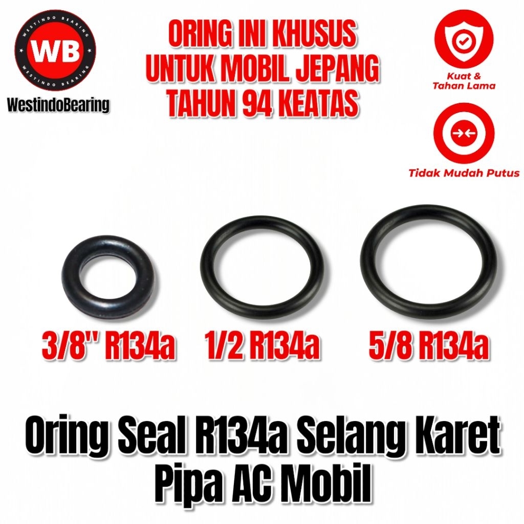 Jual Oring Seal R134a 5/8 1/2 3/8 Selang Karet Pipa AC Mobil O ring ...