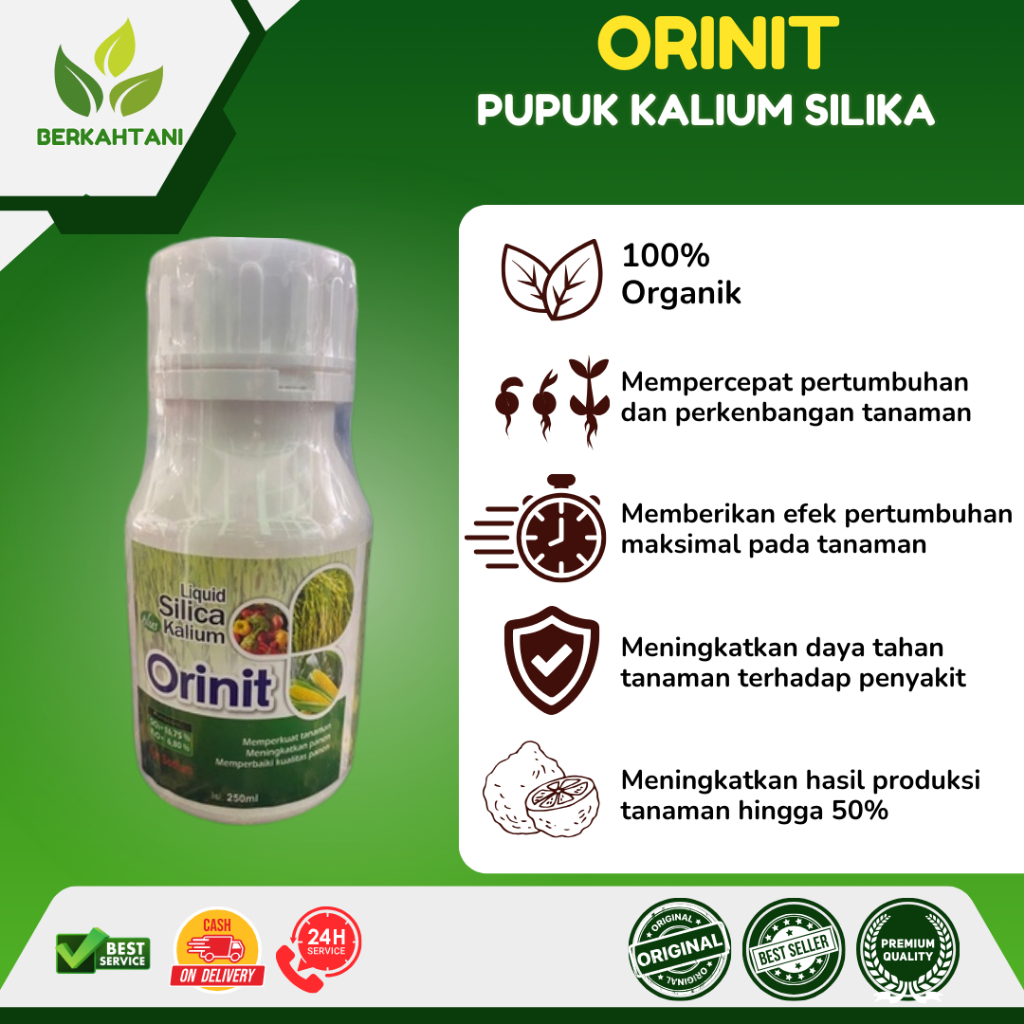 Jual Orinit 250 ml Pupuk Kalium Silika Anti Rebah Anti Moler | Shopee ...
