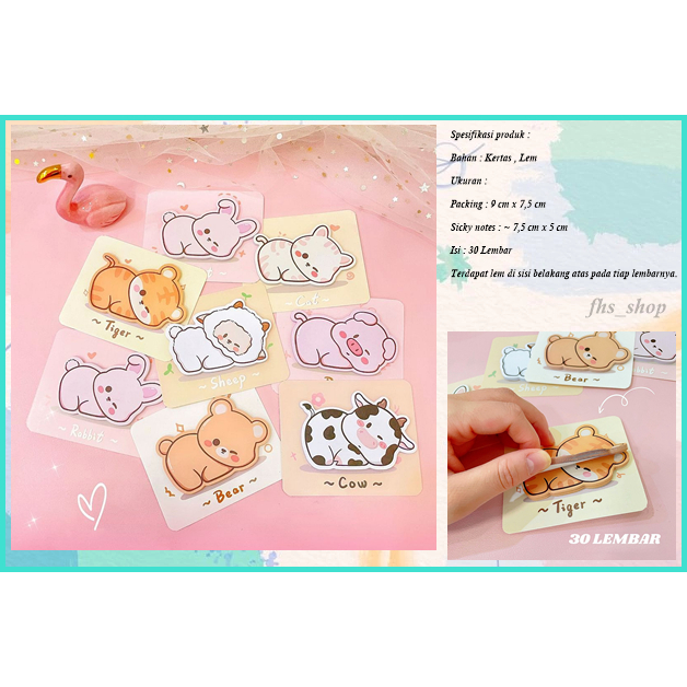 Jual Sticky Note Binatang Kertas Memo Tempel Memo Sticky Notes ...