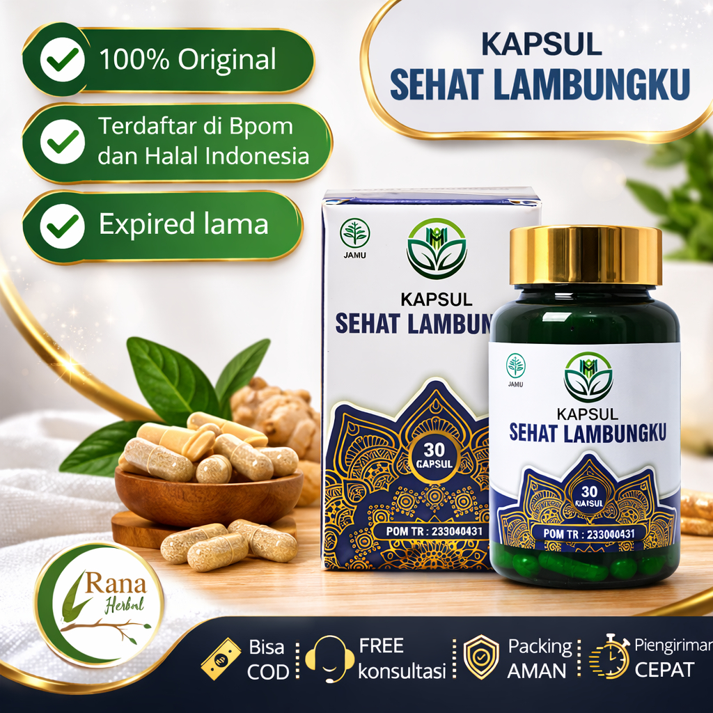 Obat Maag, Asam Lambung Tinggi, Maag Kronis, Gerd Tukak Lambung -  Herbal Kapsul Sehat Lambungku BPOM AMPUH DAN TERBUKTI Tapi Hasilnya Bisa Berbeda-Beda
