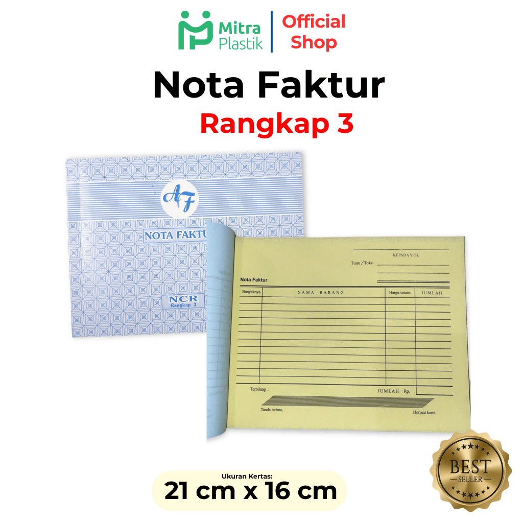 Jual Buku Nota Faktur 3 Ply NCR Faktur Rangkap 3 AF | Shopee Indonesia