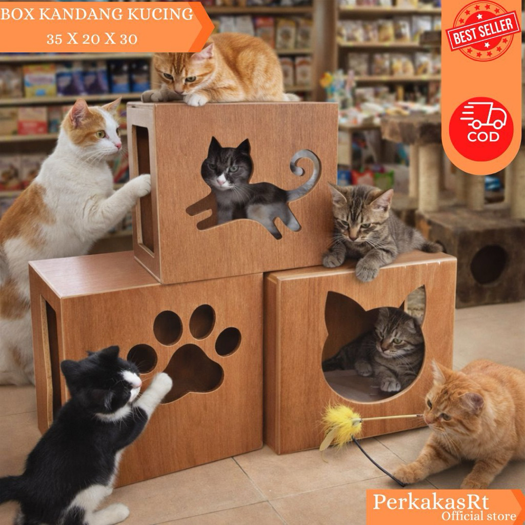 Jual Box Kandang Kucing plywood 9mm 35x20x30 | Shopee Indonesia
