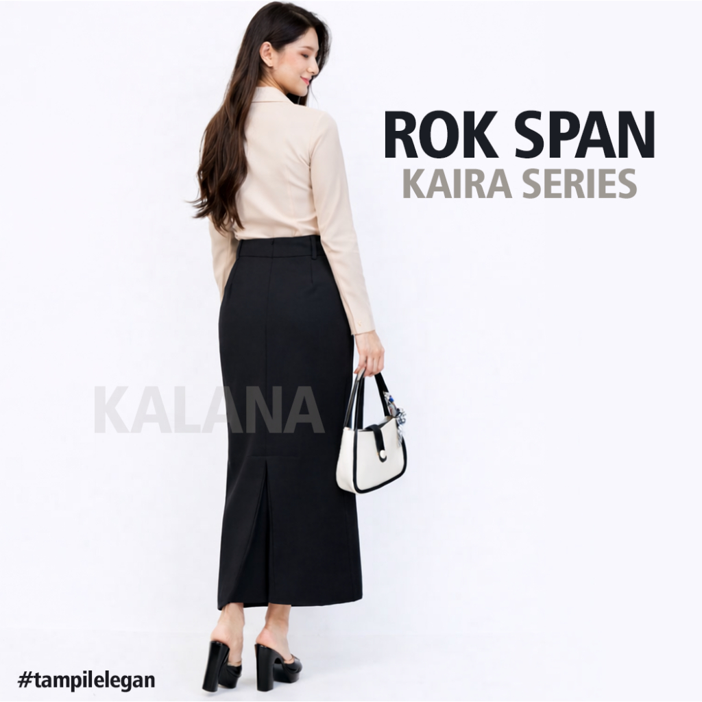 Jual Rok Kerja Wanita Panjang Span Kaira Series Rok Kantor Rempel ...