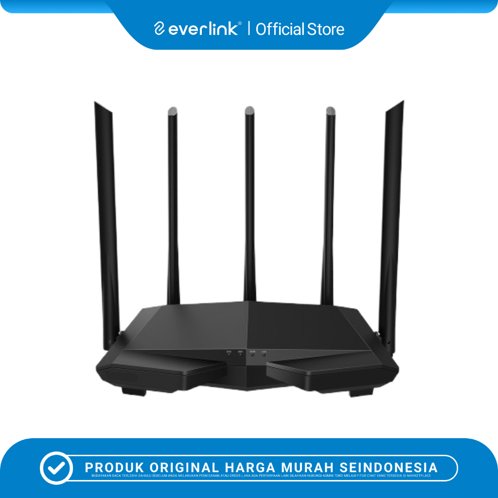 Jual Tenda AC7 AC1200 Wireless Router WiFi Dual-Band 2.4GHz & 5GHz 5 ...