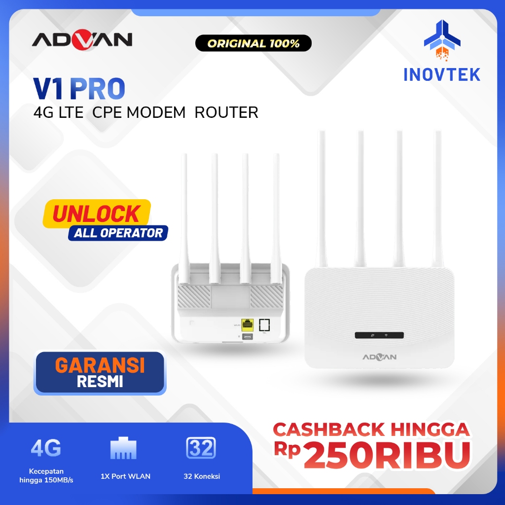 Jual Advan V1 Pro Modem Wireless CPE 4G LTE Unlock All Operator - Free ...