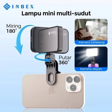 Caseme Ring Light Clip PL4 PRO LED 360° Lampu Selfie Portable 3 Mode