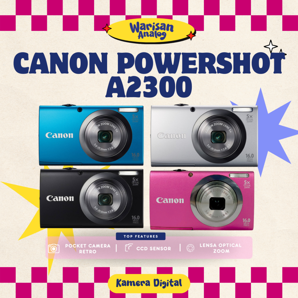 Jual DIGICAM CANON POWERSHOT A2300 (BEST SELLER) DIGITAL CAMERA