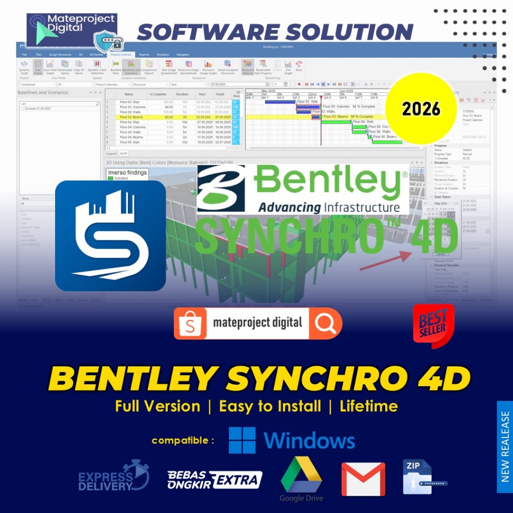 Jual Bentley SYNCHRO 4D Pro 2025 Full Software Digital Construction ...