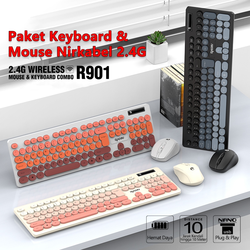 Jual JUTU 12H SHIP Keyboard Wireless Set Bluetooth USB Silent Touch For ...