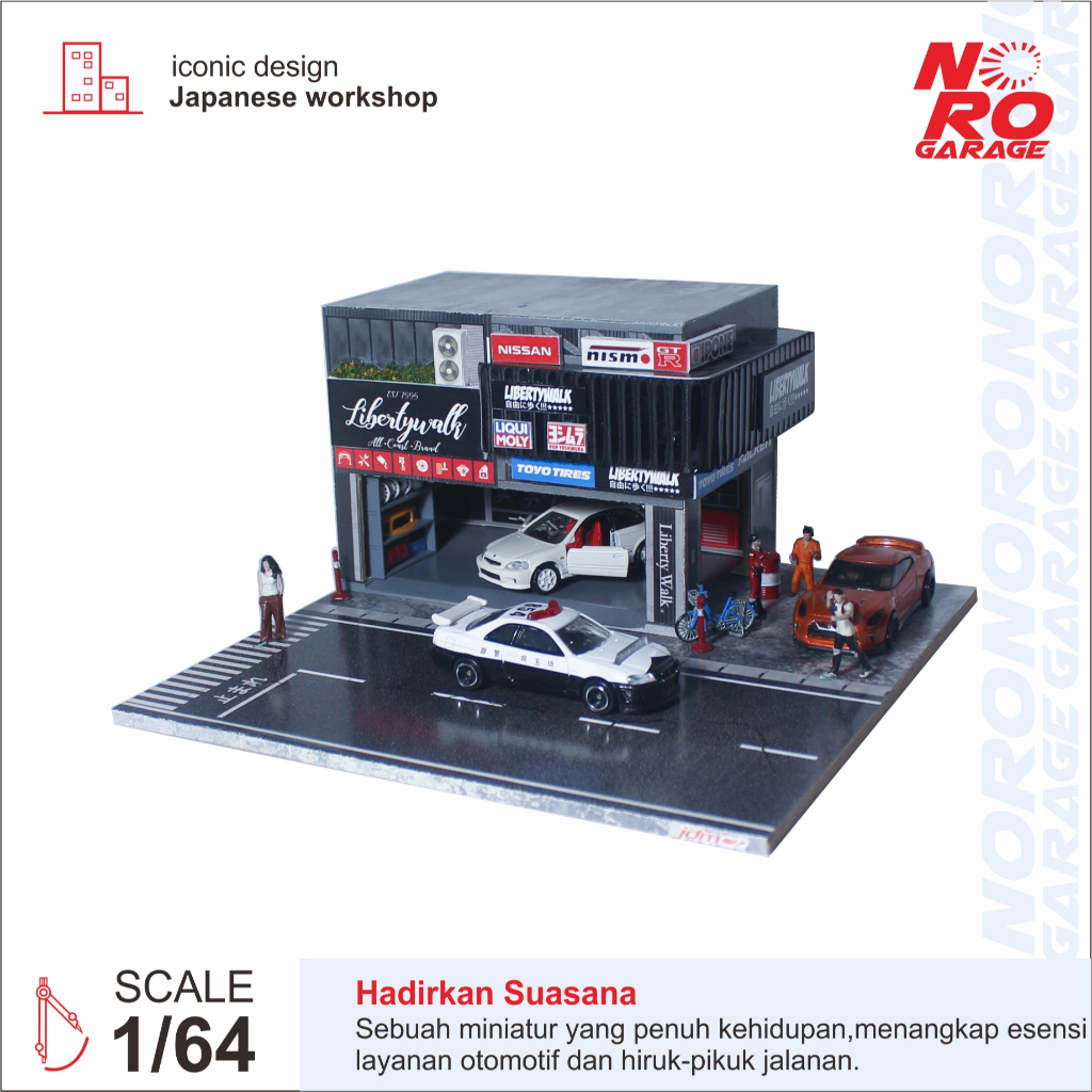 Jual Diorama Bengkel Liberty LBWK,Workshop, Japan. Skala 1:64 | Shopee ...