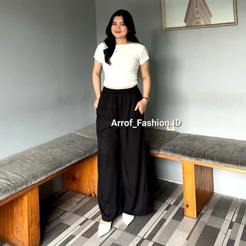 Arrof Fashion Everyday Pants Cullot Pants Celana Panjang Wanita Baggy Kantor Kuliah Kulot