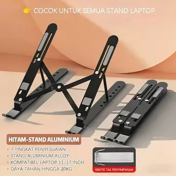 Laptop Stand Holder Laptop Cooling Pad Laptop Pendingin Portabel Pendingin Aluminium 7 Tingkat