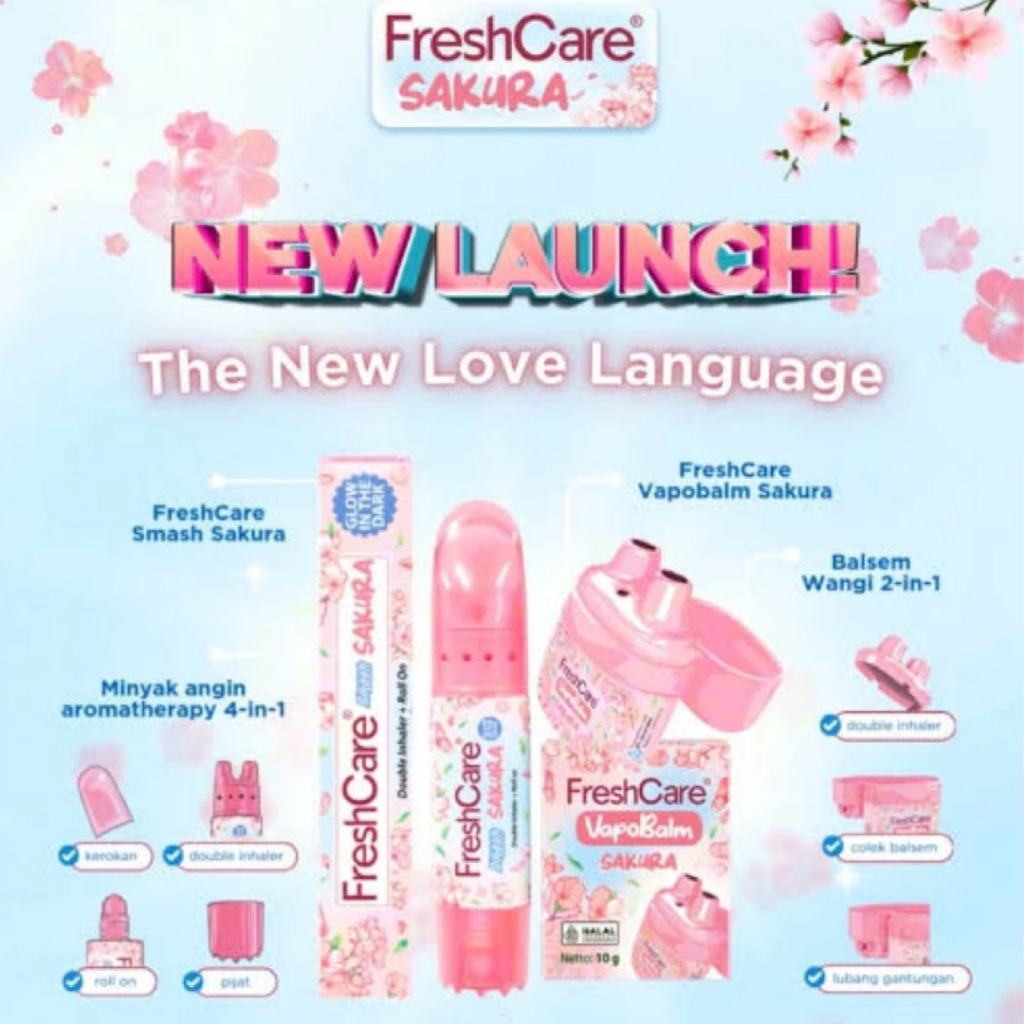 Jual Freshcare Sakura Series Smash Vapobalm Double Inhaler Roll On ...