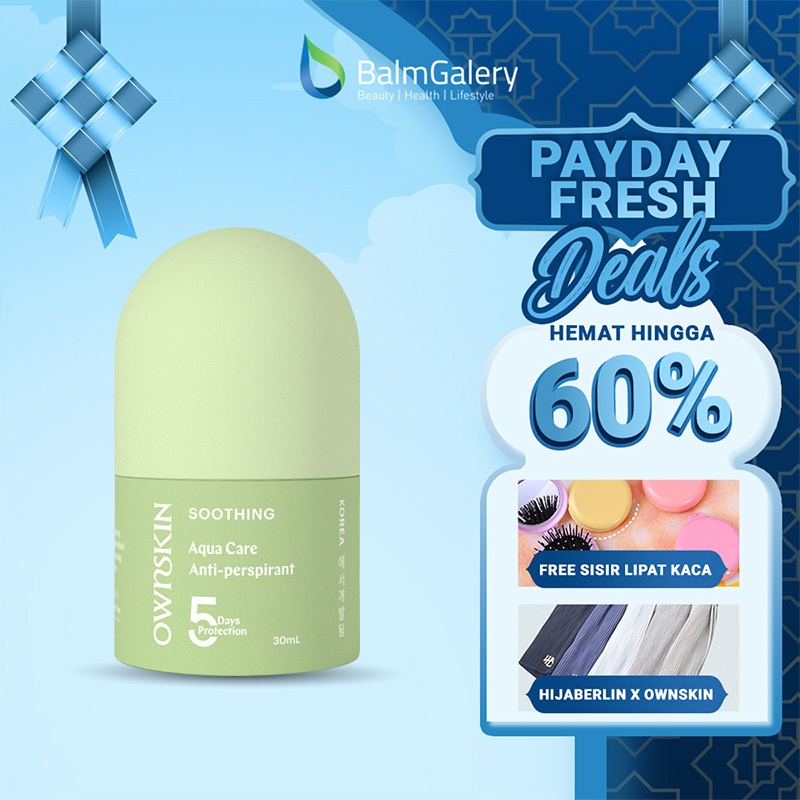 Jual BALMGALERY | OWNSKIN SOOTHING Aqua Care Antiperspirant Roll On ...
