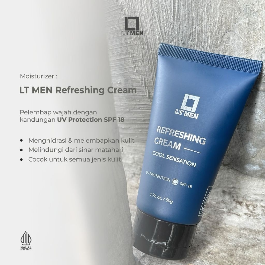 Jual LT MEN REFRESHING CREAM 50Gr SPF 18 / PELEMBAB WAJAH / SUNSCREEN ...