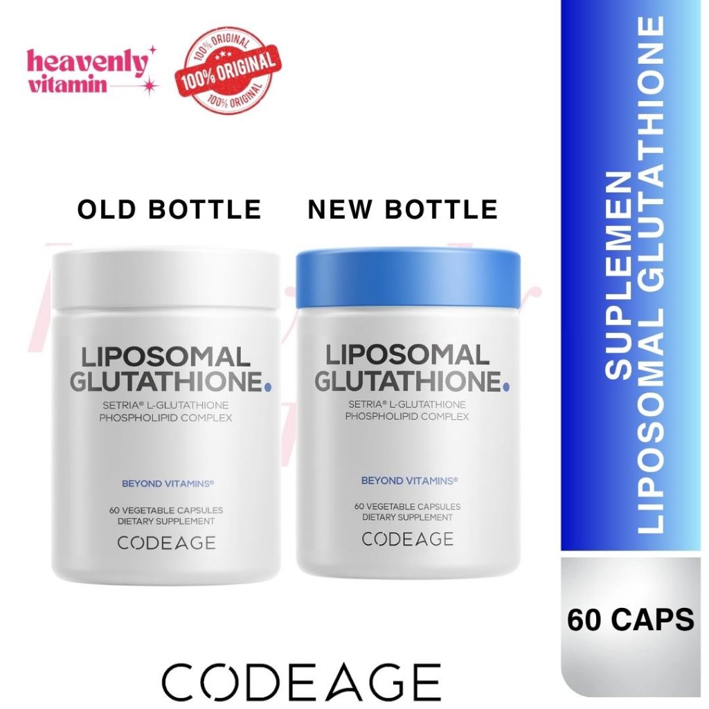 Jual Codeage Liposomal Glutathione, Phospholipid Complex - 60 Capsules,  Non-GMO, Gluten Free