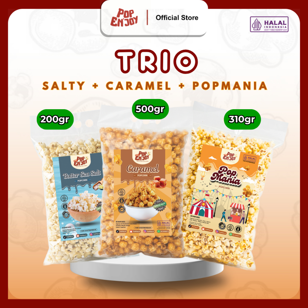 Jual PopENjoy - [PUAS] ALL VARIANT POPCORN 3 RASA | Snack Ringan 3 Rasa ...
