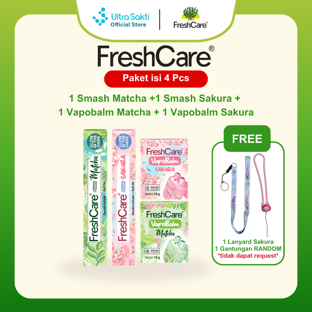 Jual [NEW PRODUK] FreshCare Sakura - Double Inhaler+Kerokan+Roll On ...