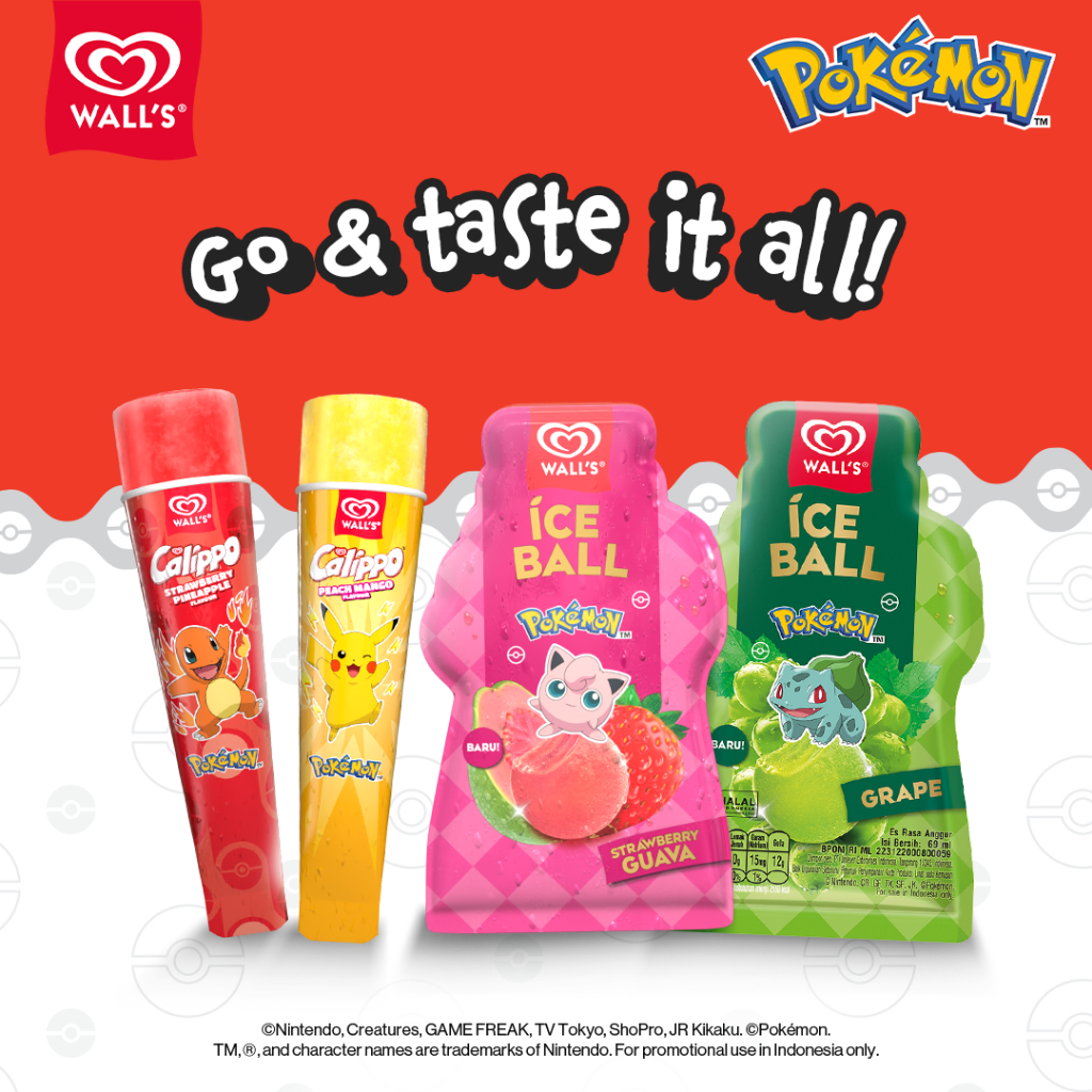 Jual Wall's Calippo Pokemon Strawberry Pineapple 100ml - Es Krim / Ice ...