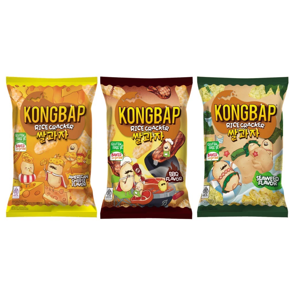 Jual KONGBAP - Rice Crackers | Gluten Free | Seaweed / American Cheese ...