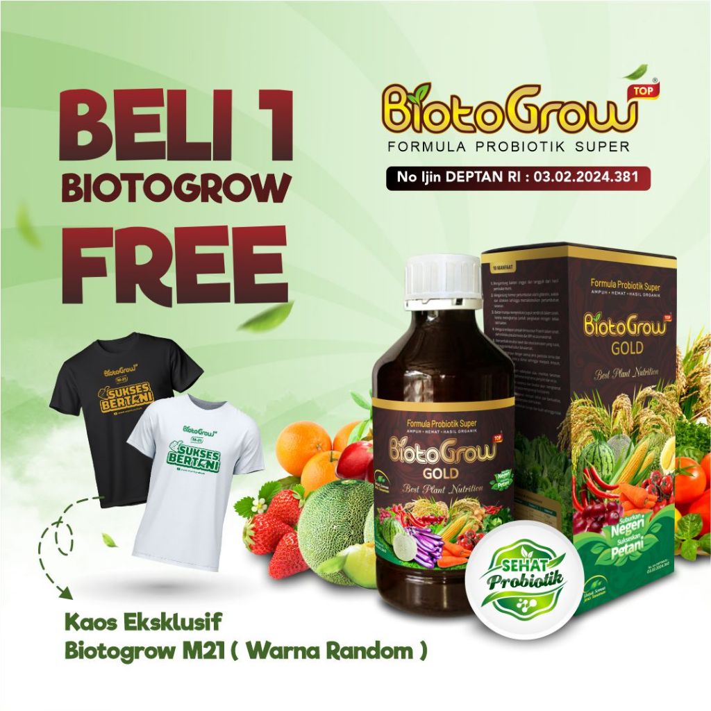 Jual BiotoGROW Pupuk Probiotik Organik Multiguna dengan Plus 8++Bakteri ...