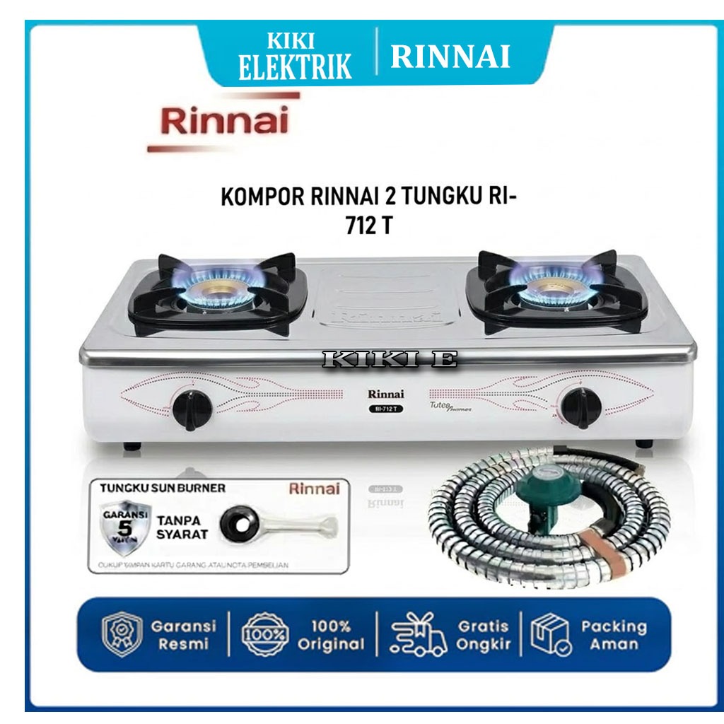 Jual KOMPOR GAS RINNAI 2 TUNGKU JUMBO RI 712T /Kompor Gas 2 Tungku Body ...