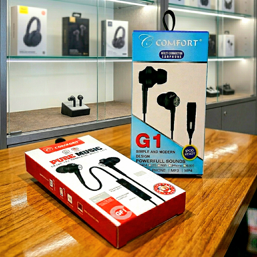 Jual Hf headset comfort kode G1+GF1 super bass satu paket 2pcs | Shopee ...
