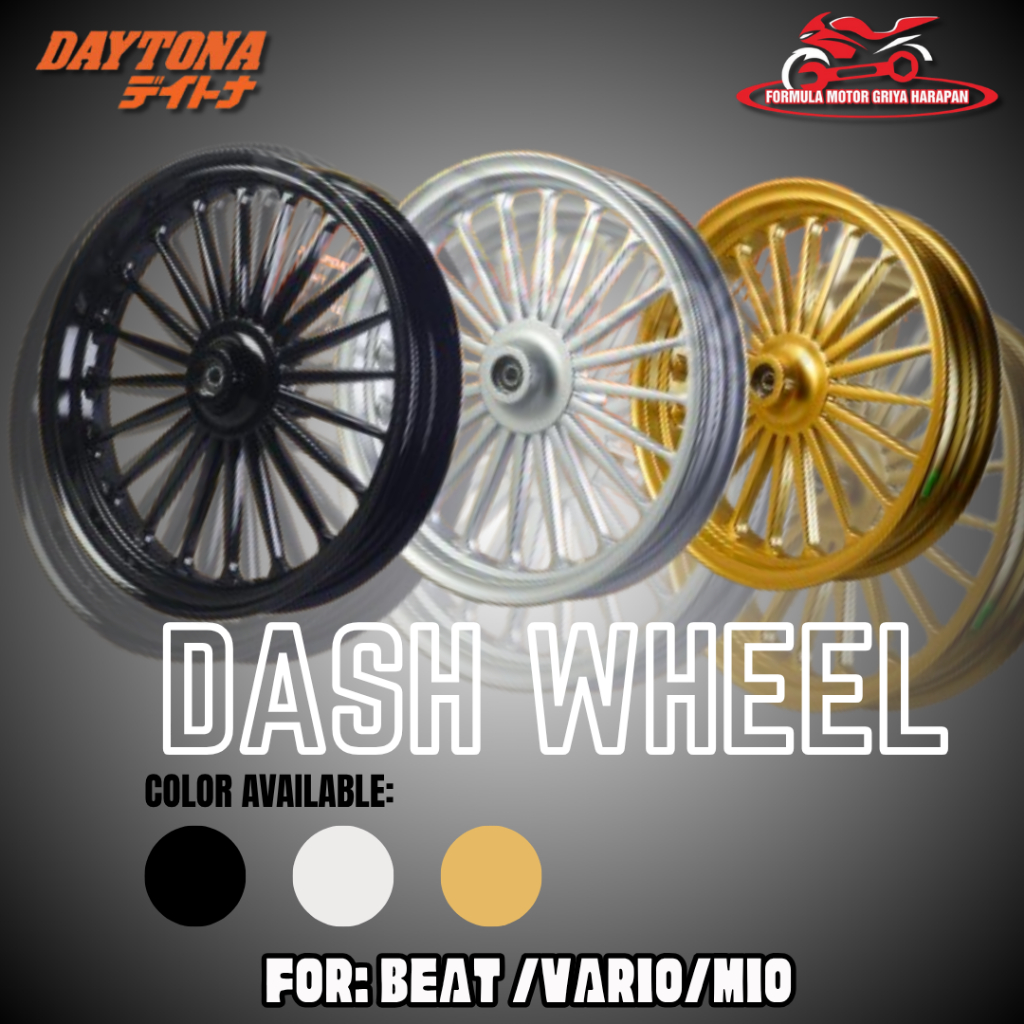 Jual PROMO Velg Daytona Dash Wheel 185x215 Untuk Motor Matic Mio/Beat ...
