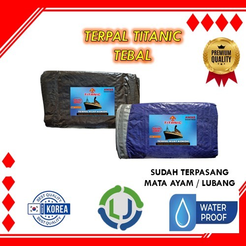 Jual TERPAL PLASTIK 3x4 MERK TITANIC MURAH TEBAL KUAT TAHAN LAMA ANTI ...