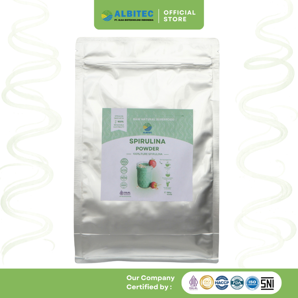 Jual ALBITEC Spirulina Powder Food Grade 100% Pure Spirulina Air Tawar ...