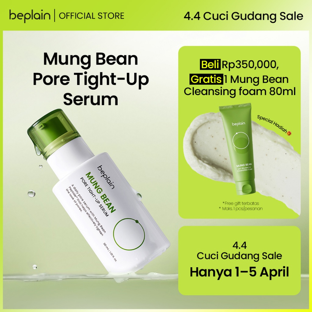 Jual BEPLAIN MUNG BEAN PORE TIGHT-UP SERUM 30ml | Pori-pori Kendur dan ...