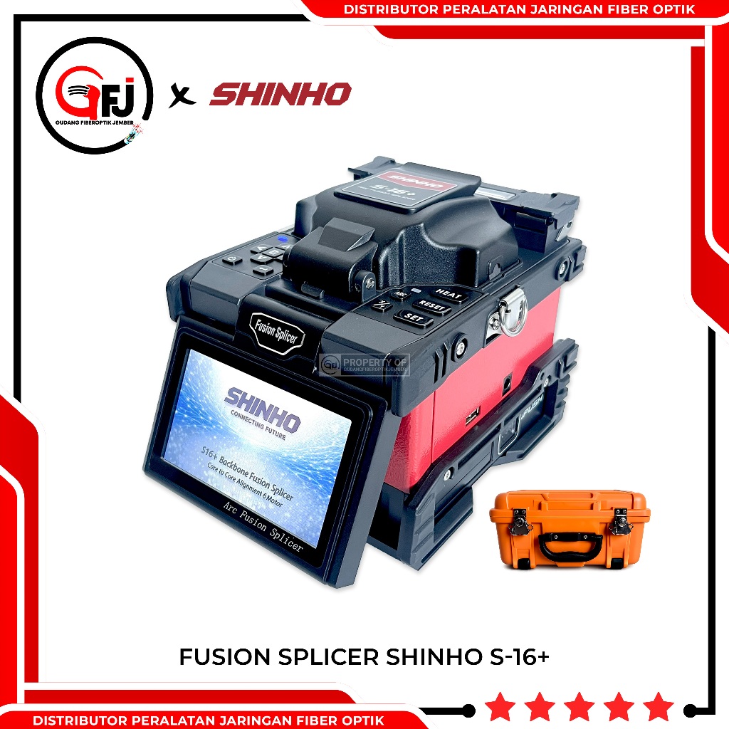 [TERMURAH] FUSION SPLICER SHINHO S-16+ 6 MOTOR ORIGINAL