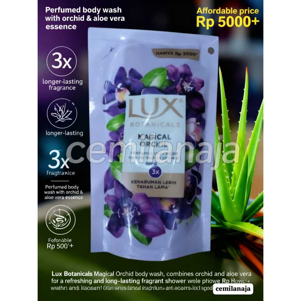 SABUN MANDI LUX 5000 FRAGRANT SKIN BODY WASH POUCH REFILL SABUN PERAWATAN TUBUH SABUN CAIR KEMASAN EKONOMIS MURAH