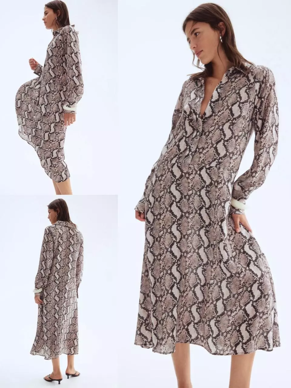 Dress Maxi Wanita Berkerah Bahan Viscose Adem Elegan  Women's Long Shirt Dress - HM-2175