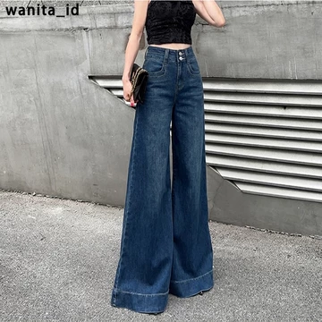 Loose Jeans Panjang Wanita Highwaist Celana Jeans Longgar Kulot Jeans Wanita Baggy Jeans Wanita