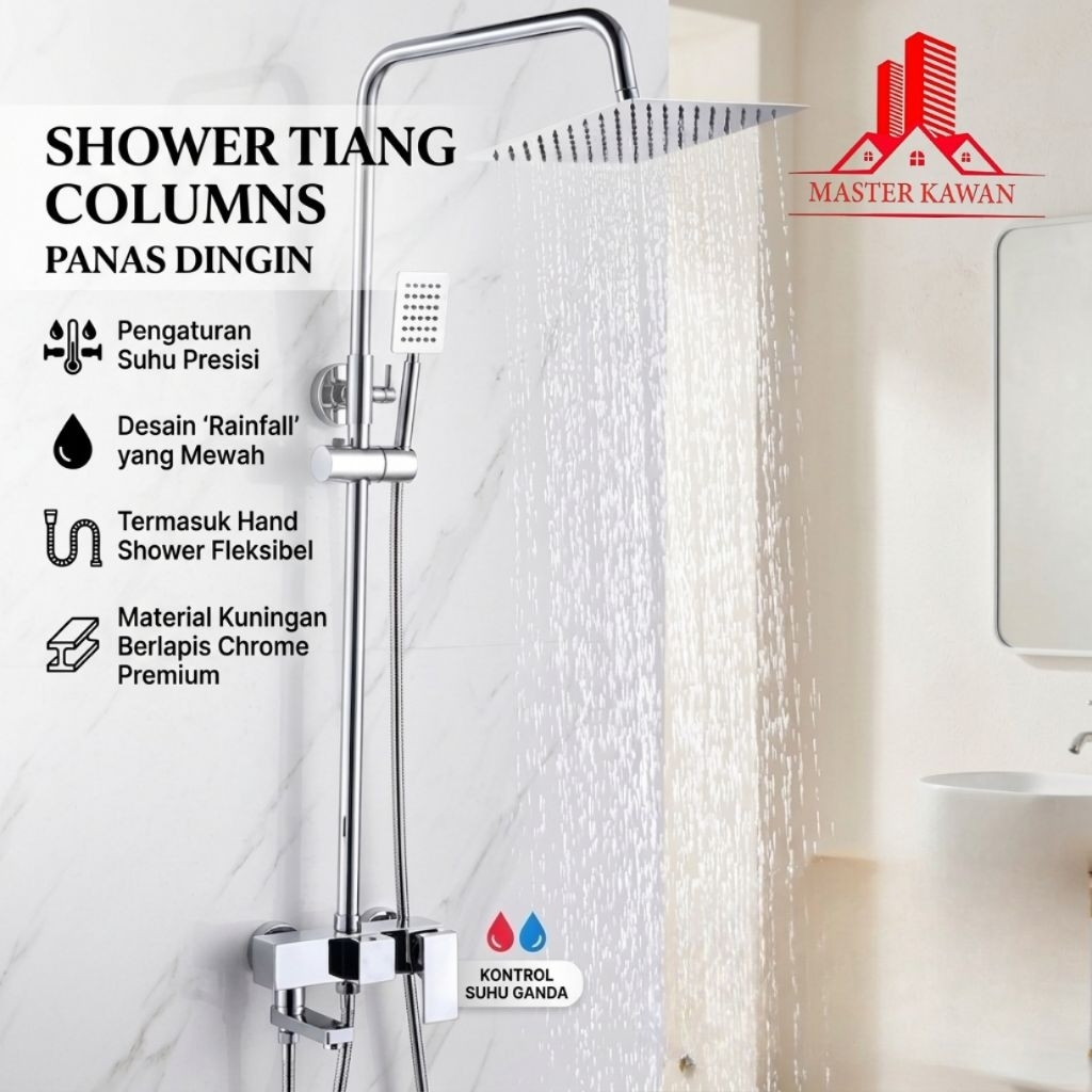Jual Promo Shower Tiang Column Panas Dingin FSD Kotak Minimalis /Shower ...