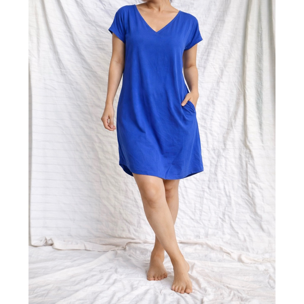 Jual Preloved Blue Dress Top Biru Elektrik | Shopee Indonesia