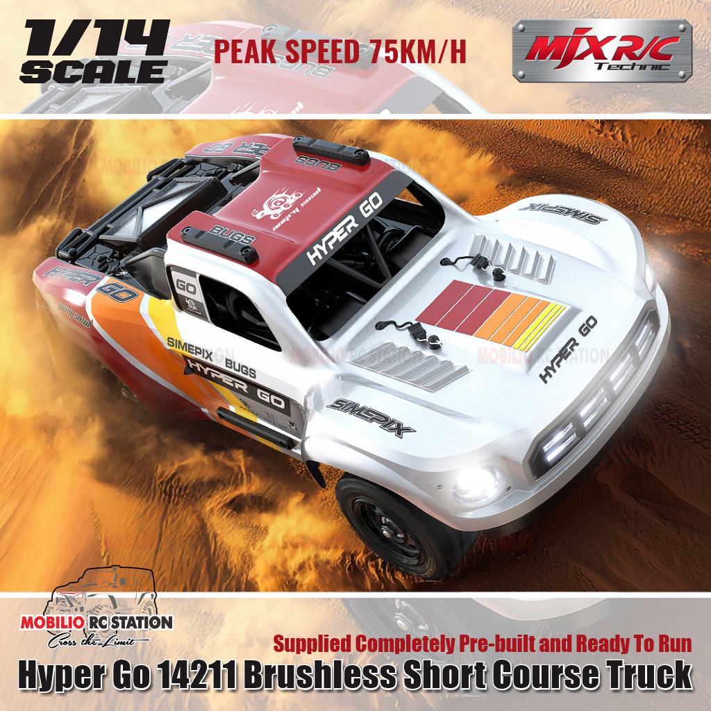 Jual MJX Hyper Go 14211 75KPH Brushless 1:14 Scale Truck (2S & 3S LiPo ...