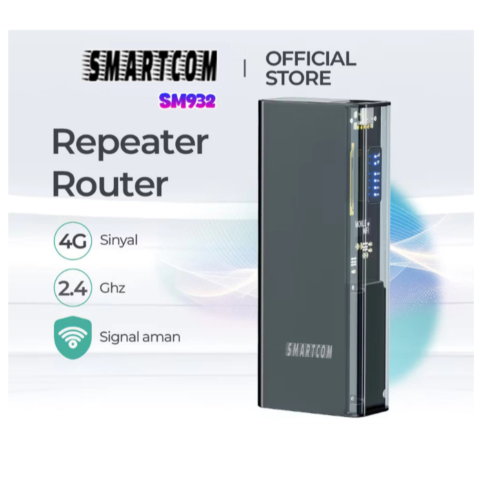 SMARTCOM Modem Wifi 4G LTE with Power Bank SM932 Baterai 8000 mAh Garansi Resmi