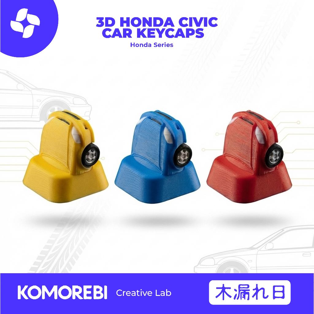 Jual Artisan Keycap Honda Civic Car Series 3D Model For Mechanical ...