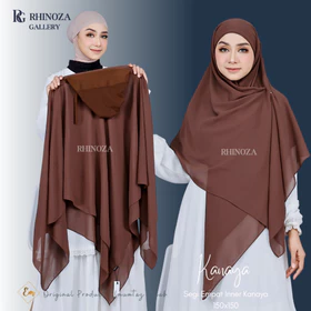Rhinoza Hijab Segi Empat Instan Inner Jilbab Instan Jumbo Ceruty Babydoll Kerudung Syari KANAYA