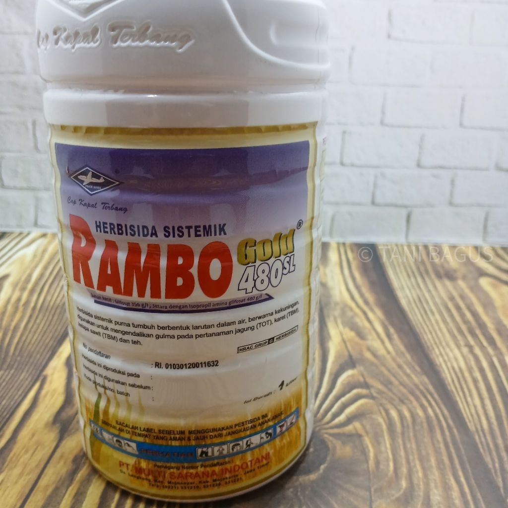 Jual Herbisida RAMBO GOLD 480 SL 1 Liter - Pembasmi Rumput Sistemik Cap ...